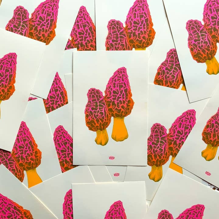 Morel Risograph Print - Tigertree
