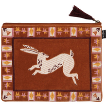 Load image into Gallery viewer, Folktale Embroidered Flat Pouch
