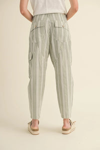 Kavala Stripe Pant - Olive