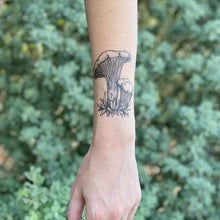 Load image into Gallery viewer, Chanterelle Mushroom Temporary Tattoo Two Pack - Tigertree
