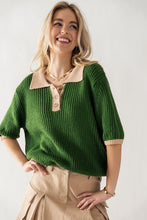 Load image into Gallery viewer, Brooke Two Tone Knit Top - Tigertree
