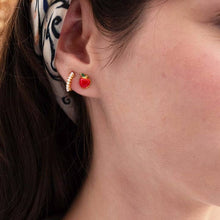 Load image into Gallery viewer, Red Apple Stud Earrings
