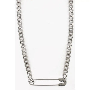 Safety Pin Stainless Steel Necklace