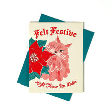 Load image into Gallery viewer, Felt Festive Risograph Holiday Card
