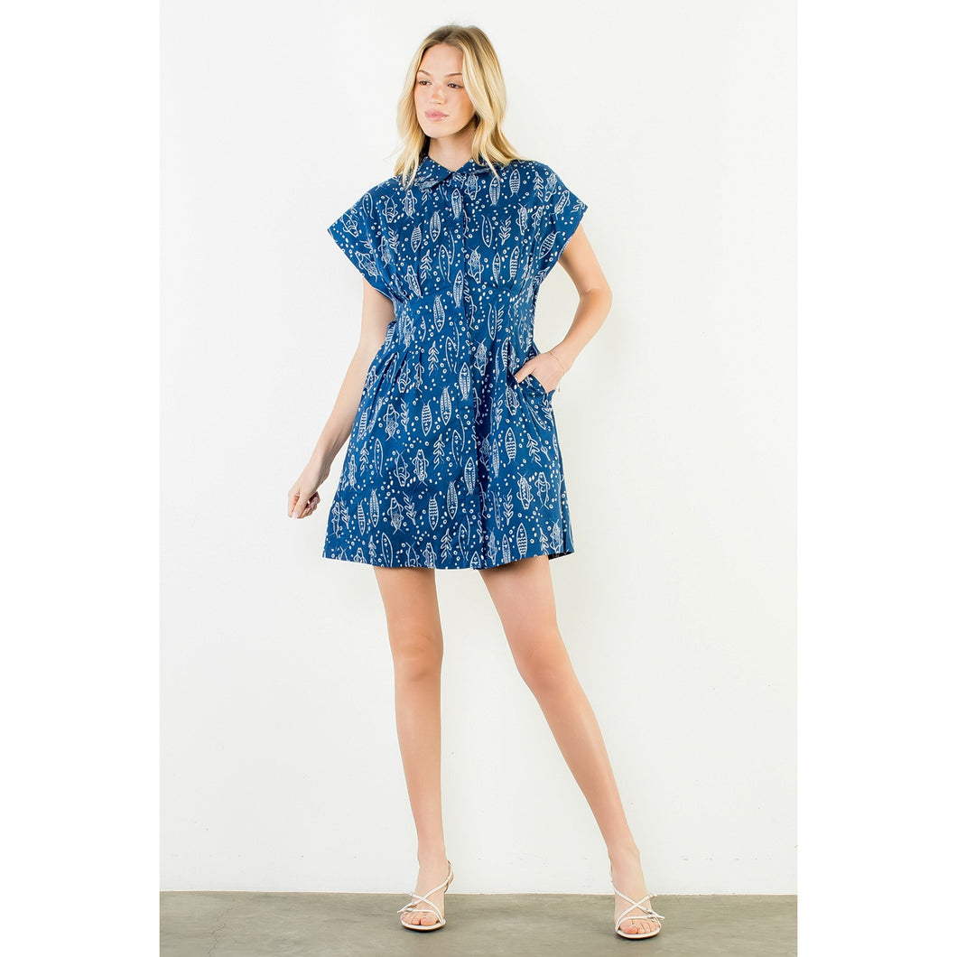 sardine dress Shucks Mini in Butter Crafted from a breezy viscose Sardine Print Spaghetti Strap Maxi