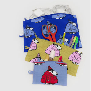 Flat Pouch Set - Puffer Snoopy