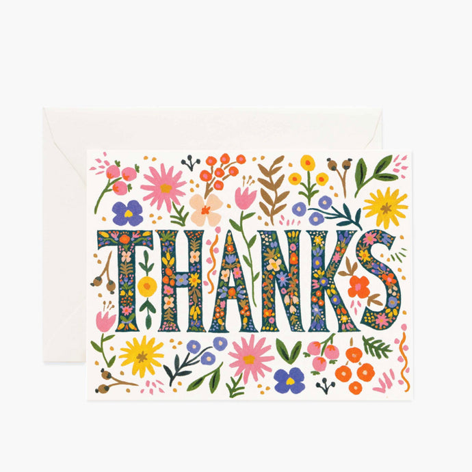 Floral Thanks Card - Tigertree