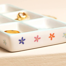 Load image into Gallery viewer, Blue Floral Trinket Tray
