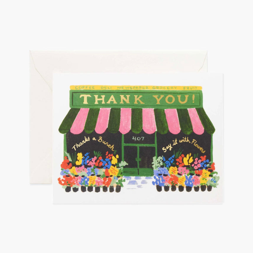 Flower Shop Thank You Card