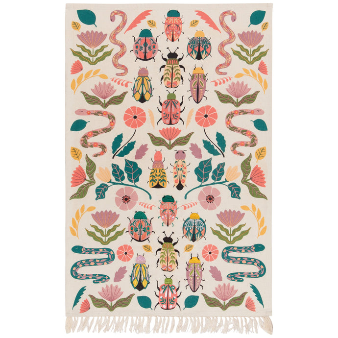 Amulet Embroidered Tea Towel - Tigertree