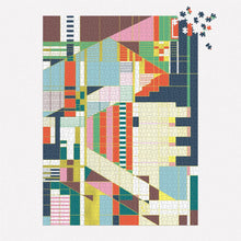 Load image into Gallery viewer, Frank Lloyd Wright Hillside Curtain 1500 Piece Foil Puzzle - Tigertree
