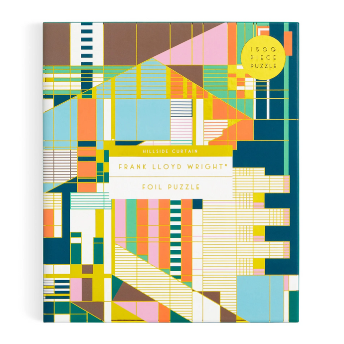 Frank Lloyd Wright Hillside Curtain 1500 Piece Foil Puzzle - Tigertree