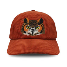 Load image into Gallery viewer, Great Horned Owl Corduroy Hat
