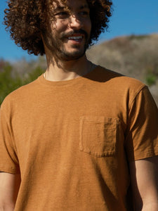 Hemp Pocket Tee - Almond