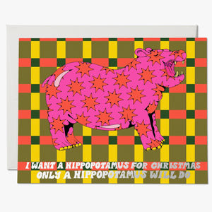 Christmas Hippo Card - Tigertree