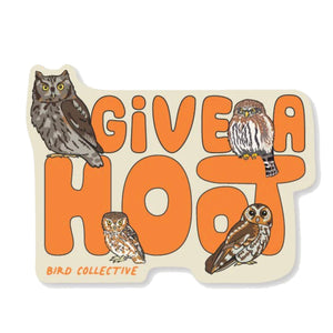 Give A Hoot Owl Sticker