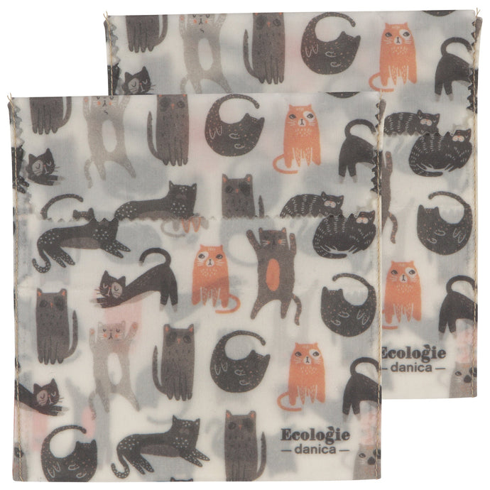 Beeswax Sandwich Bags - Cats - Tigertree