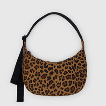 Load image into Gallery viewer, Medium Nylon Crescent Bag- Leopard
