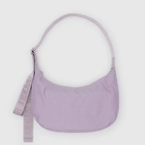 Medium Nylon Crescent Bag- Dusty Pink