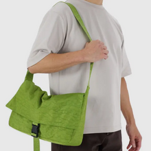 Load image into Gallery viewer, Nylon Messenger Bag - Green Juice
