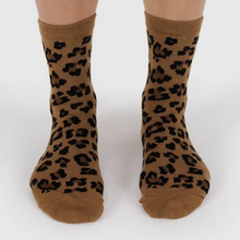 Load image into Gallery viewer, Crew Sock - Dark Leopard
