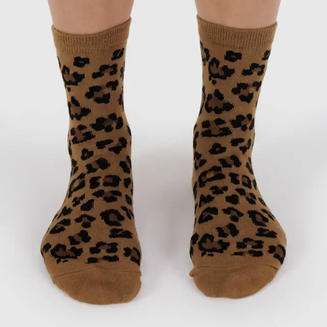 Crew Sock - Dark Leopard