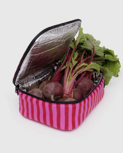 Load image into Gallery viewer, Lunch Box- Pink &amp; Red Painted Stripe
