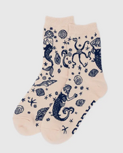 Load image into Gallery viewer, Crew Sock- Mermaid
