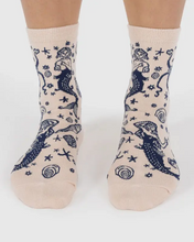 Load image into Gallery viewer, Crew Sock- Mermaid
