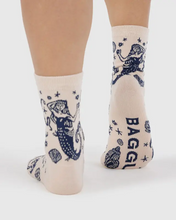 Load image into Gallery viewer, Crew Sock- Mermaid
