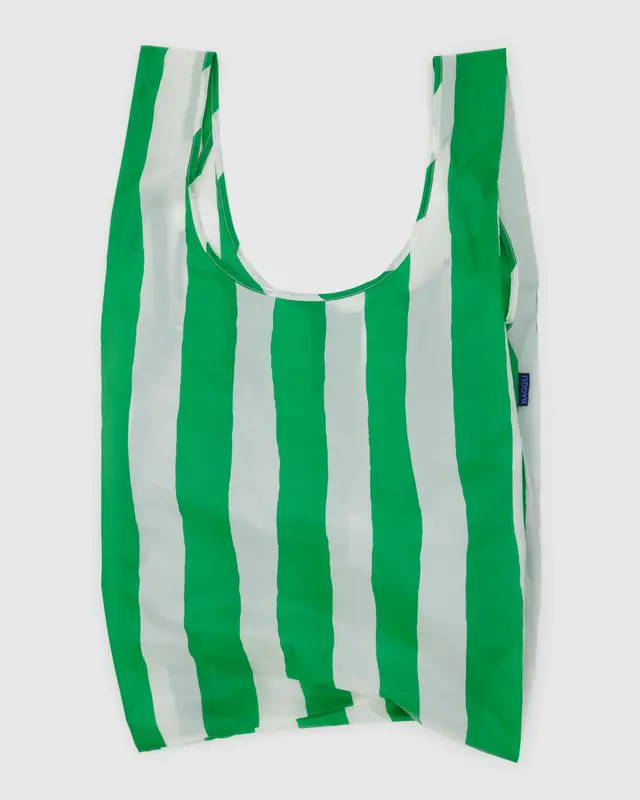 Big Baggu- Green Painted Stripe