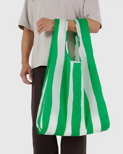 Load image into Gallery viewer, Big Baggu- Green Painted Stripe
