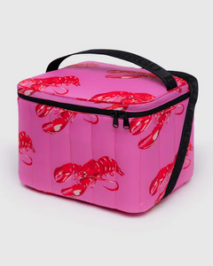 Puffy Cooler Bag- Pink Lobster