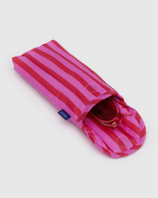 Load image into Gallery viewer, Puffy Glasses Sleeve- Pink &amp; Red Painted Stripe
