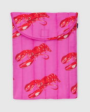 Load image into Gallery viewer, Puffy Laptop Sleeve 16&quot;- Pink Lobster
