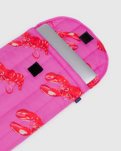 Load image into Gallery viewer, Puffy Laptop Sleeve 16&quot;- Pink Lobster
