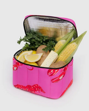 Load image into Gallery viewer, Puffy Lunch Bag- Pink Lobster
