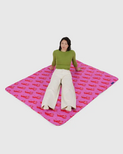 Load image into Gallery viewer, Puffy Picnic Blanket- Pink Lobster
