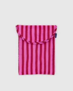 Puffy Tablet Sleeve 8"- Pink & Red Painted Stripe