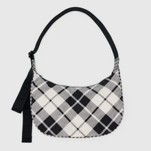 Load image into Gallery viewer, Medium Nylon Crescent Bag- Mixed Plaid - Tigertree
