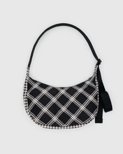 Load image into Gallery viewer, Medium Nylon Crescent Bag- Mixed Plaid - Tigertree
