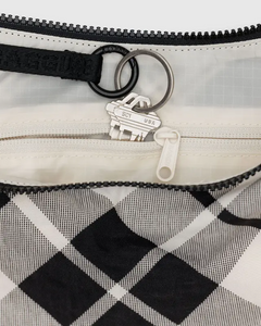 Medium Nylon Crescent Bag- Mixed Plaid - Tigertree