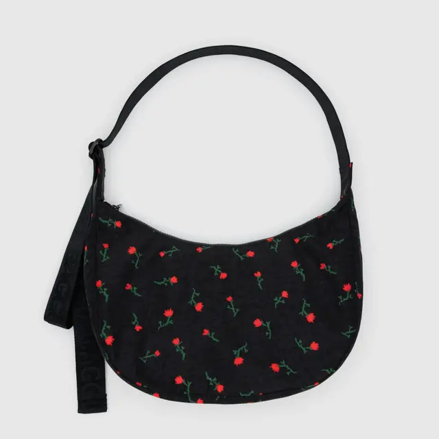 Medium Nylon Crescent Bag - Painted Wildflower - Tigertree