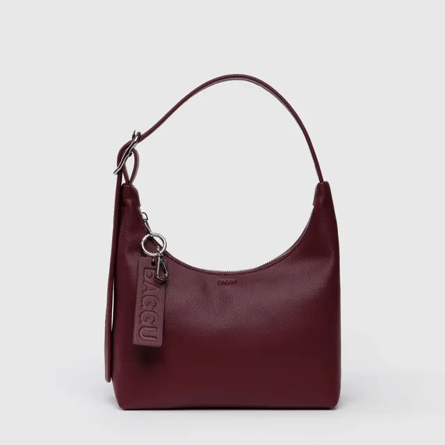 Mini Recycled Leather Shoulder Bag- Mahogany - Tigertree