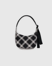 Load image into Gallery viewer, Small Nylon Crescent Bag - Mixed Plaid - Tigertree
