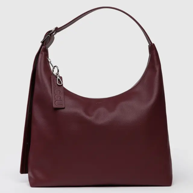 Recycled Leather Shoulder Bag- Mahogany - Tigertree