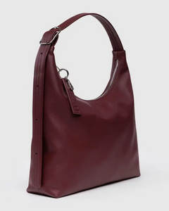 Recycled Leather Shoulder Bag- Mahogany - Tigertree