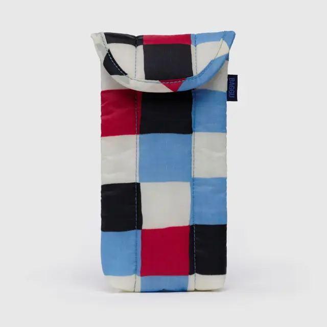 Puffy Glasses Case- Painted Check - Tigertree