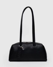 Load image into Gallery viewer, Recycled Leather Bowler Bag- Black
