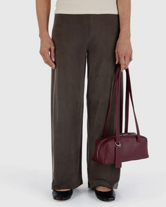 Small Recycled Leather Bowler Bag- Mahogany - Tigertree